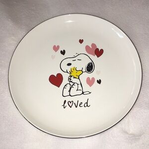 Lenox Snoopy and Woodstock Heart 8” Plate